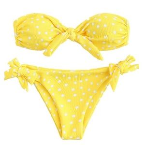 NEW Yellow polka dot bikini